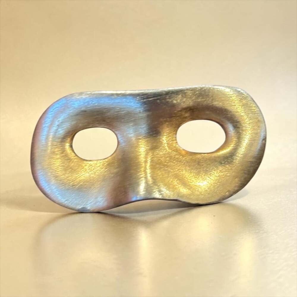 Little Masquerade Mask Brooch Brushed Gold Tone Costume Ball Pin Vintage
